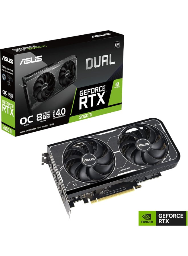 ASUS Dual NVIDIA GeForce RTX 3060 Ti OC Edition Graphics Card (PCIe 4.0, 8GB GDDR6X Memory, HDMI 2.1, DisplayPort 1.4a, 2-Slot Design, Axial-tech Fan Design, 0dB Technology, and More) - Image 2