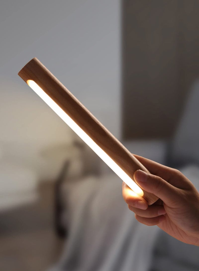 SYOSI 360° Rotatable Wooden Led Wall Lamp Magnetic USB Rechargeable Wall Sconces Battery Operated Led Night Light for Household (1PC) - Image 3