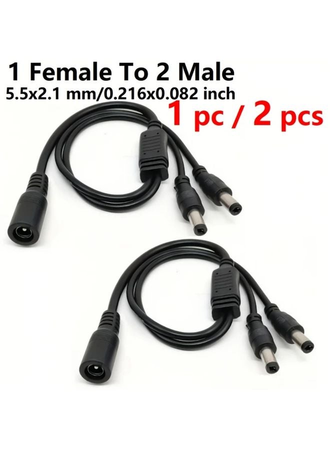 1pc DC Power Splitter Cable 5 5x2 1mm Barrel Plug 12V for CCTV Camera LED Light - Image 2