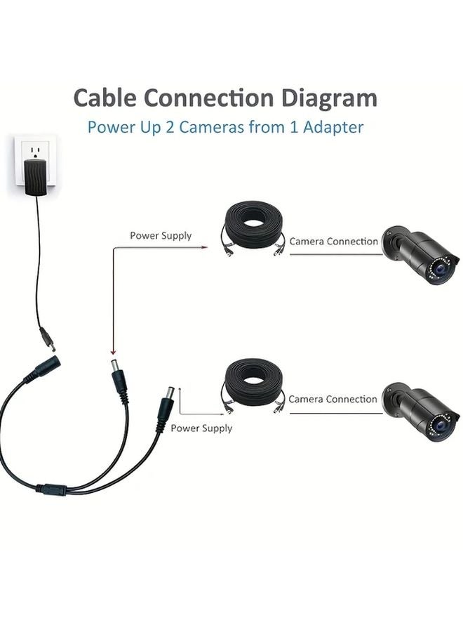 1pc DC Power Splitter Cable 5 5x2 1mm Barrel Plug 12V for CCTV Camera LED Light - Image 4