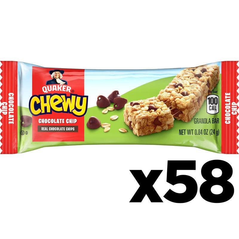 Quaker Chewy Granola Bars, Chocolate Chip, 58 Count - Packaging May Vary - Image 3