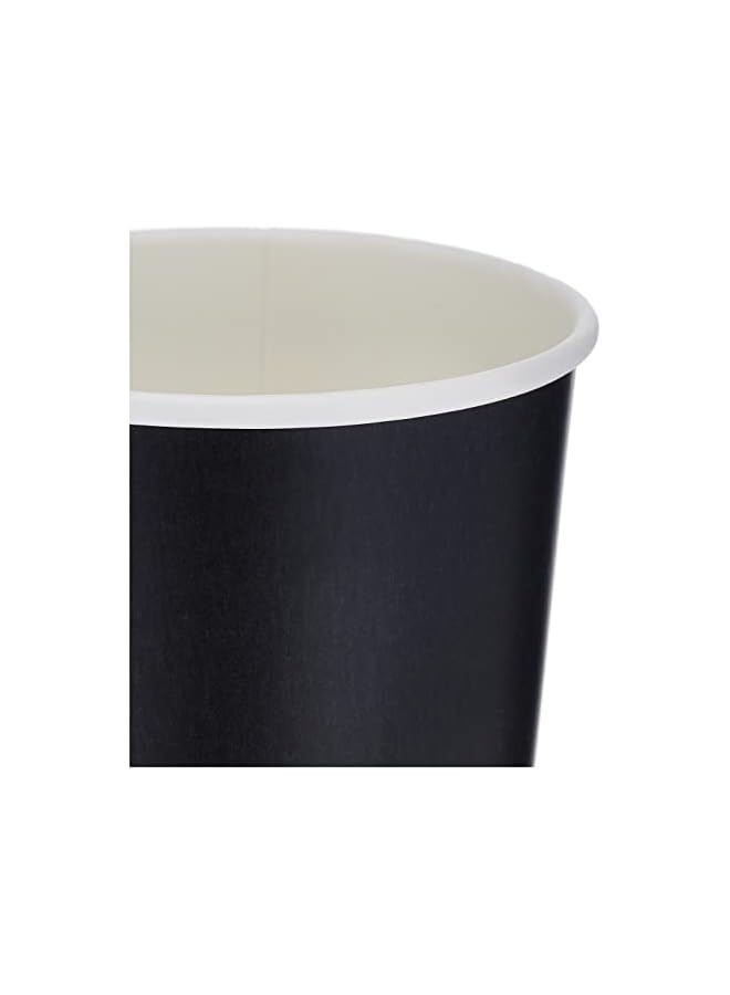S-TOP Disposable Double Wall Paper Coffee Cups 50-Pack, 8 oz Capacity, Black - Image 2