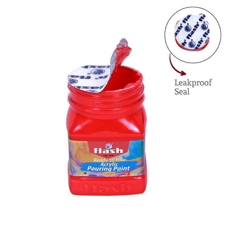 Flash وسيلة صب سريعة للرسم بالأكريليك - مجموعة فن السائل - مجموعة طلاء أكريليك عالية التدفق بـ 16 لون لصبها على القماش والزجاج والورق والخشب والبلاط والحجارة وغيرها - لا حاجة للخلط - 50 مل لكل منها (1.6 أونصة) - متعدد الألوان - Image 4