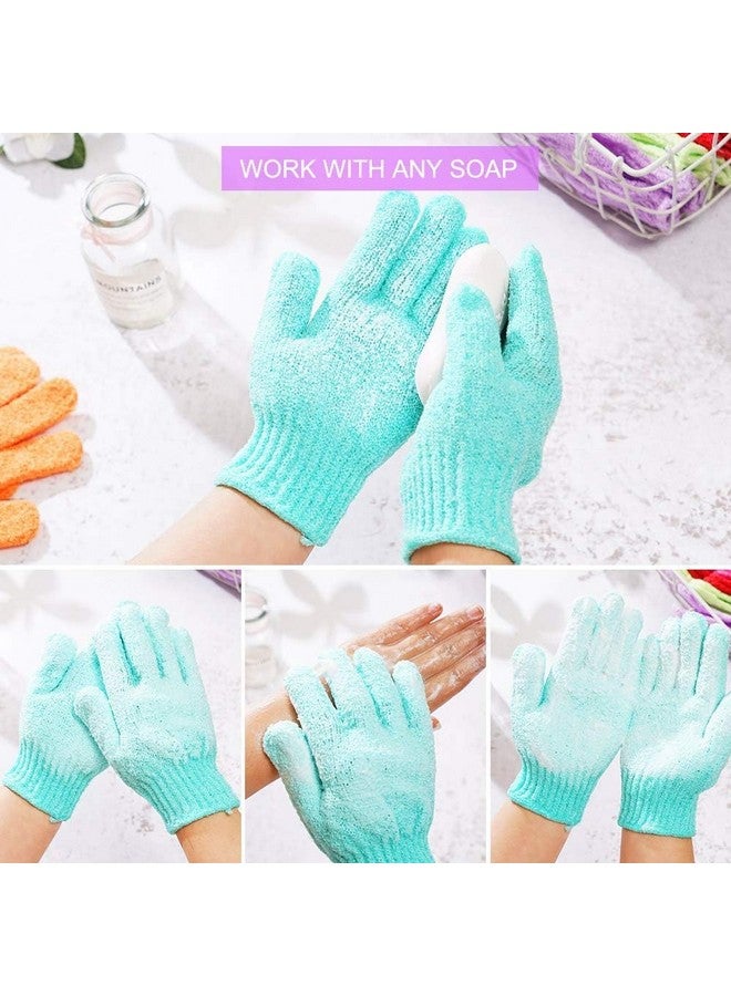 Ruby Face Rubyface Double Sided Exfoliating Gloves Body Scrubber,2 Pairs Scrubbing Glove Bath Mitts Scrubs for Shower, Body Spa Massage Dead Skin Cell Remover, for Men,Women and Children - Image 3