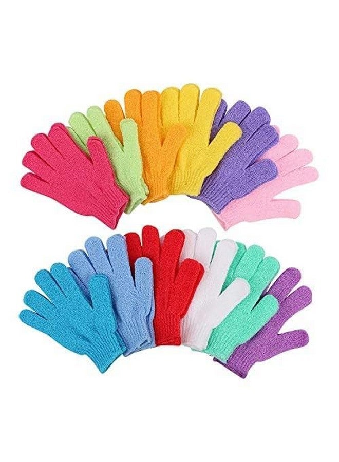 Ruby Face Rubyface Double Sided Exfoliating Gloves Body Scrubber,2 Pairs Scrubbing Glove Bath Mitts Scrubs for Shower, Body Spa Massage Dead Skin Cell Remover, for Men,Women and Children - Image 1