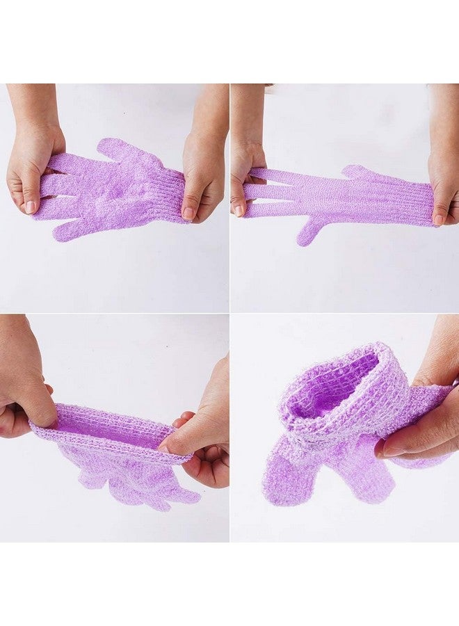 Ruby Face Rubyface Double Sided Exfoliating Gloves Body Scrubber,2 Pairs Scrubbing Glove Bath Mitts Scrubs for Shower, Body Spa Massage Dead Skin Cell Remover, for Men,Women and Children - Image 4