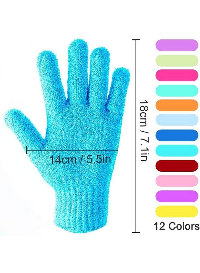 Ruby Face Rubyface Double Sided Exfoliating Gloves Body Scrubber,2 Pairs Scrubbing Glove Bath Mitts Scrubs for Shower, Body Spa Massage Dead Skin Cell Remover, for Men,Women and Children - Image 2