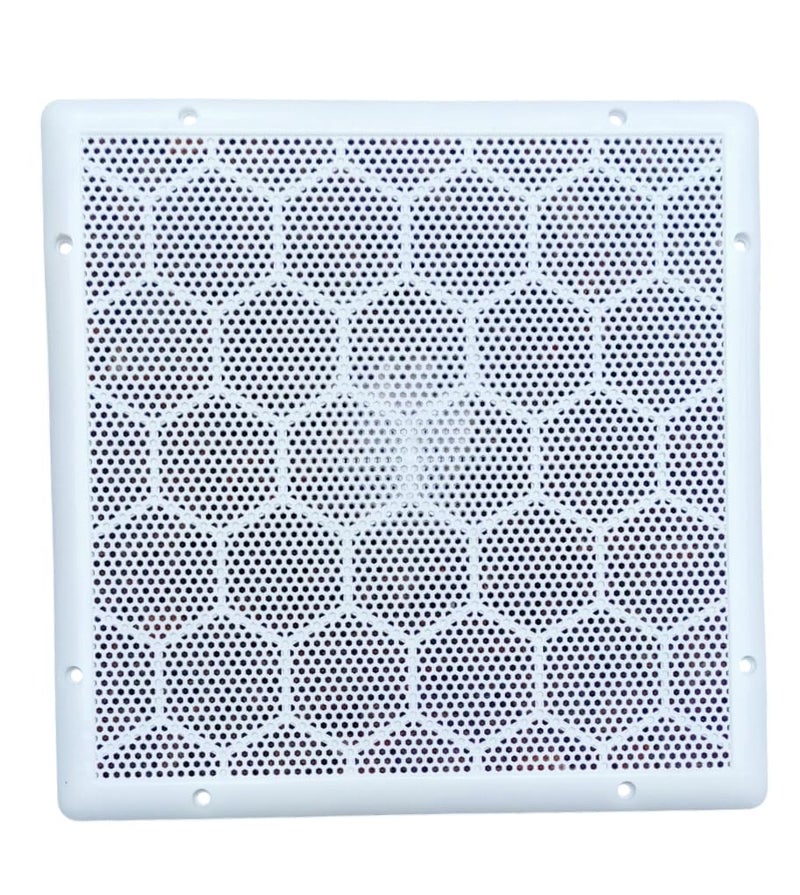 LJL Traders® White Square Exhaust Fan/Chimney Covers Vent Pipe Cover Mosquito Net Dust Controller (12 Inch, 3 Pieces) - Image 2