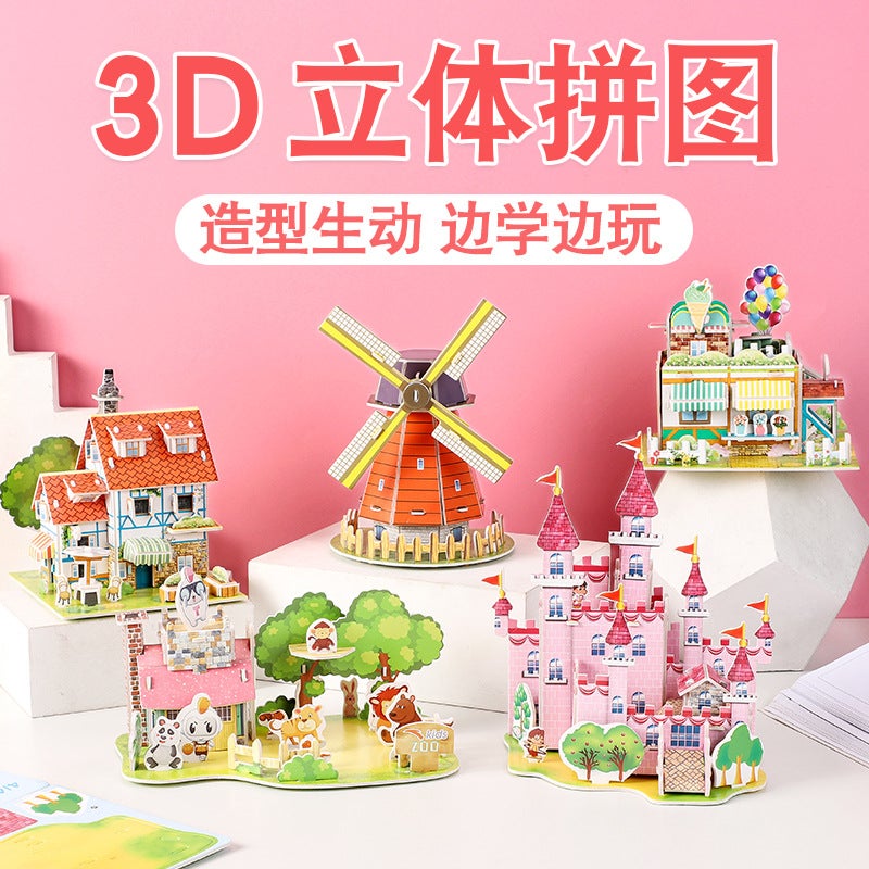 Paper 3D Puzzle Children'S Handmade Diy Puzzle Assembled Model Toy Gift Kindergarten Handmade - Image 2