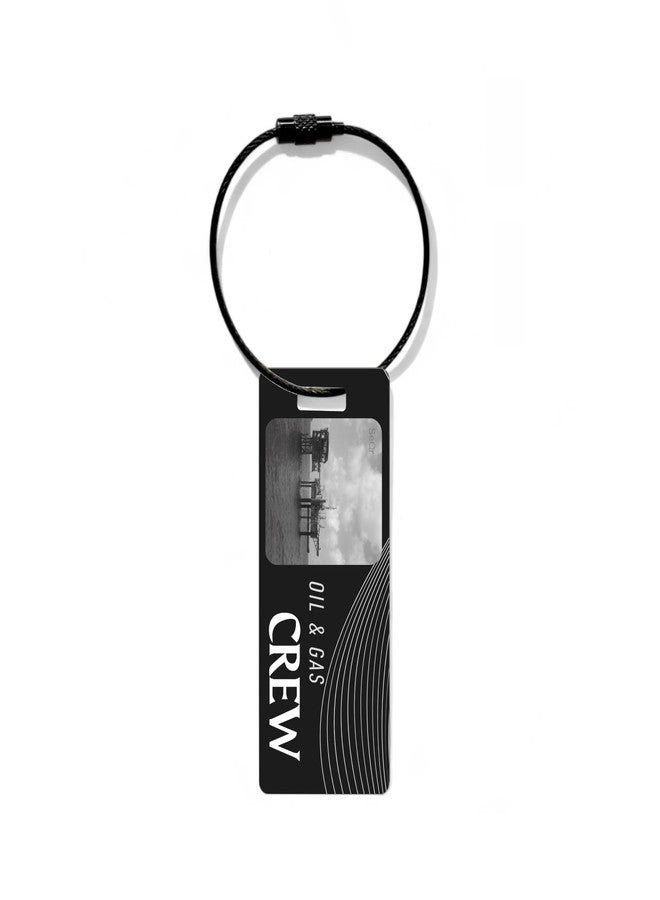 SeQr Smart QR Code Crew Bag Tag ? Lost & Found Metal Luggage Tag for Oil & Gas, Drilling, Offshore, Oilfield & Rig Staff ? Waterproof Travel Accessory with Wire Cable ? Scan & Contact - Image 2