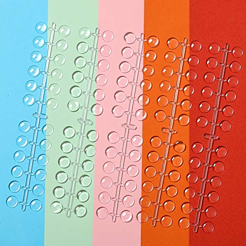 Benbeno 120 Pcs False Nail Display Tips Nail Art Display Chart Nail Art Color Display Tips Tool with Adhesive Sticker for Nail Polish Training Practicing (Transparent) - Image 2