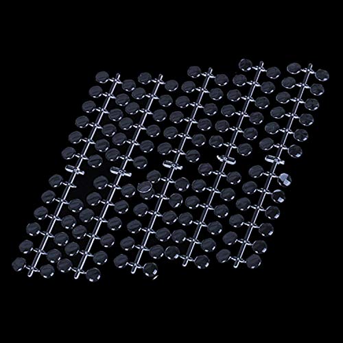 Benbeno 120 Pcs False Nail Display Tips Nail Art Display Chart Nail Art Color Display Tips Tool with Adhesive Sticker for Nail Polish Training Practicing (Transparent) - Image 1