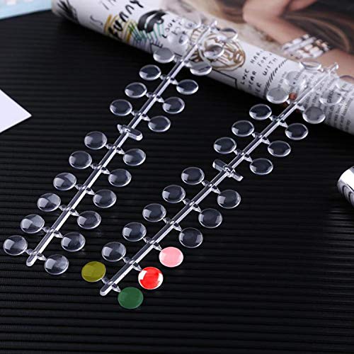 Benbeno 120 Pcs False Nail Display Tips Nail Art Display Chart Nail Art Color Display Tips Tool with Adhesive Sticker for Nail Polish Training Practicing (Transparent) - Image 5