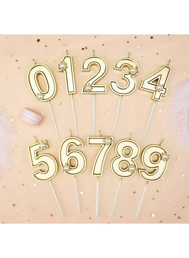 5.52 Inch Luxe Gold 8 Number Birthday Candles, Gold Number Candle Cake Number Candles Party Celebration - Image 4