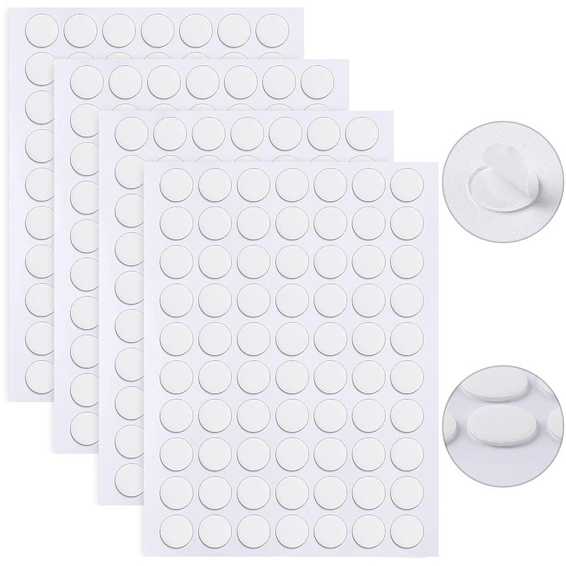 THECLOUDMALL ® Transparent Double-Sided Tape Stickers, Round Acrylic No Traces Adhesive Sticker Creative Super Sticky Waterproof Small Stickers for Decoration, Pack of (4) - Image 1