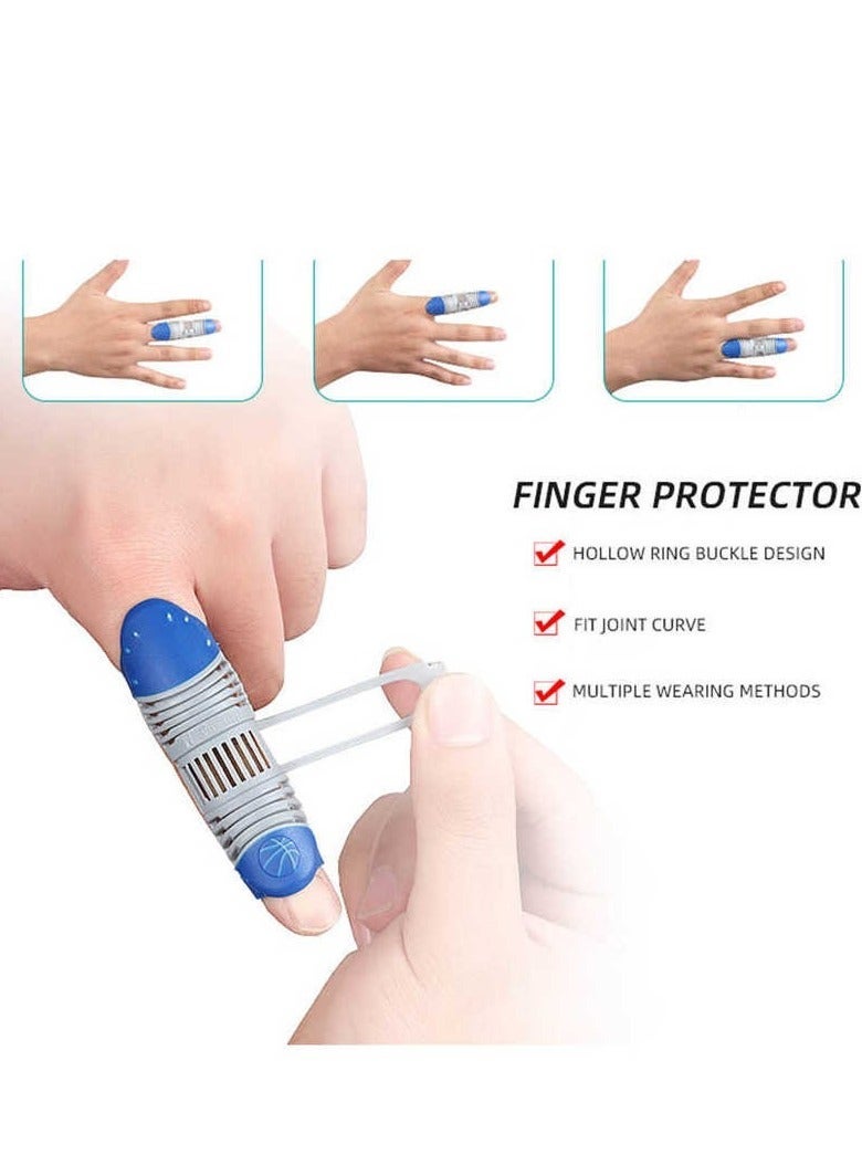 2Pcs Order M Size Up, Finger Splint Brace, Hollow Out Type Finger Brace Sleeve For Basketball Sports, Decrease Pressure Finger Support Tape - Image 3