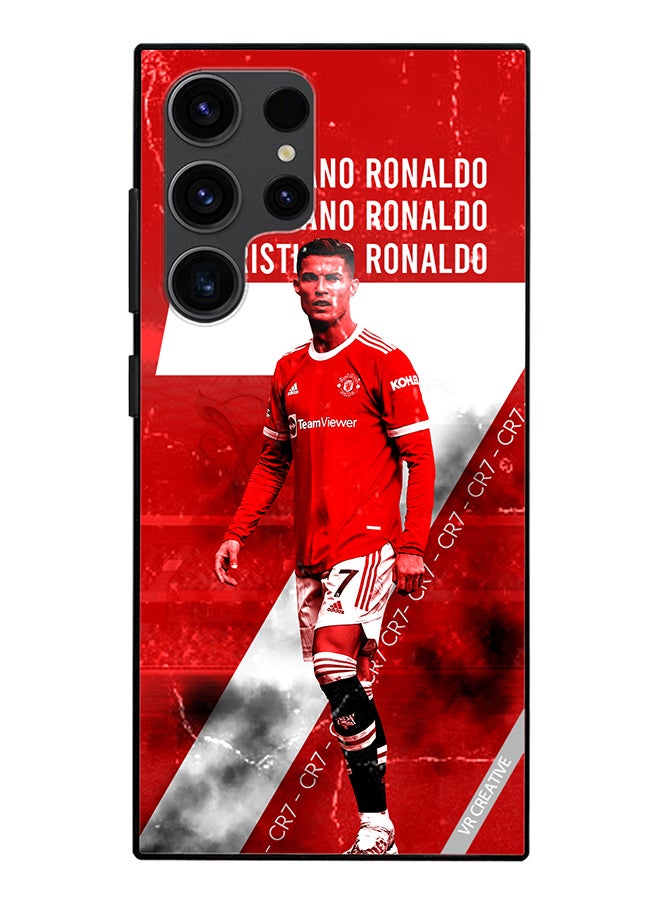 VR CREATIVE غطاء حماية لهاتف سامسونج جالكسي S24 ألترا بتصميم CR7 متعدد الألوان - Image 1
