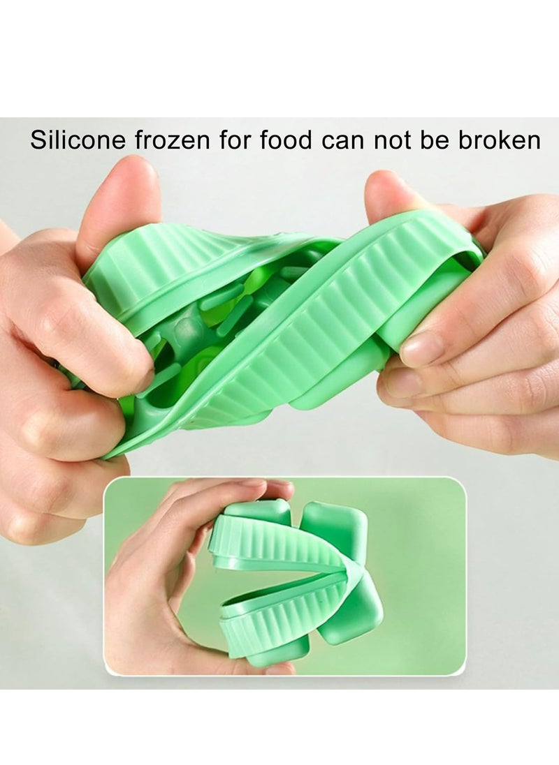 Oasisgalore - Flexible Silicone Ice Cube Trays with Lid for Fridge, Small Ice Cube Trays with Cover - Image 1