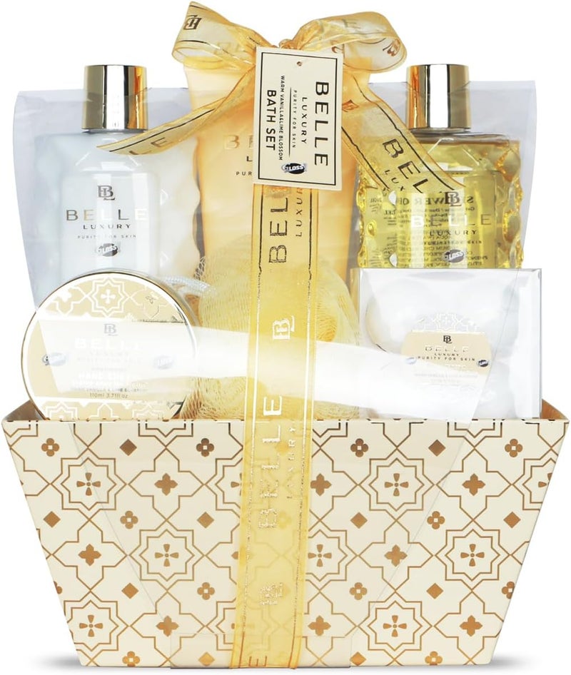Coffret Cadeau pour Femme Produits de Bain Vanille et Tilleul Ide de Cadeau Original pour Femmes Idal Anniversaire Maman Panier de Beaut Soin et Bientre Belle Luxury by Gloss