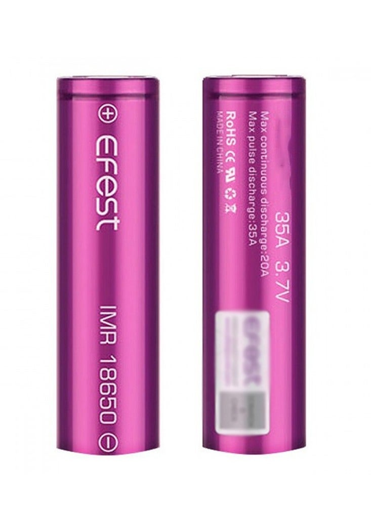 Efest بطارية قابلة لإعادة الشحن بسعة 3500 مللي أمبير في الساعة مما يجعلها رائعة للتركيبات التي تقل عن أوم - لزيادة إنتاج الطاقة إلى أقصى حد. - Image 1