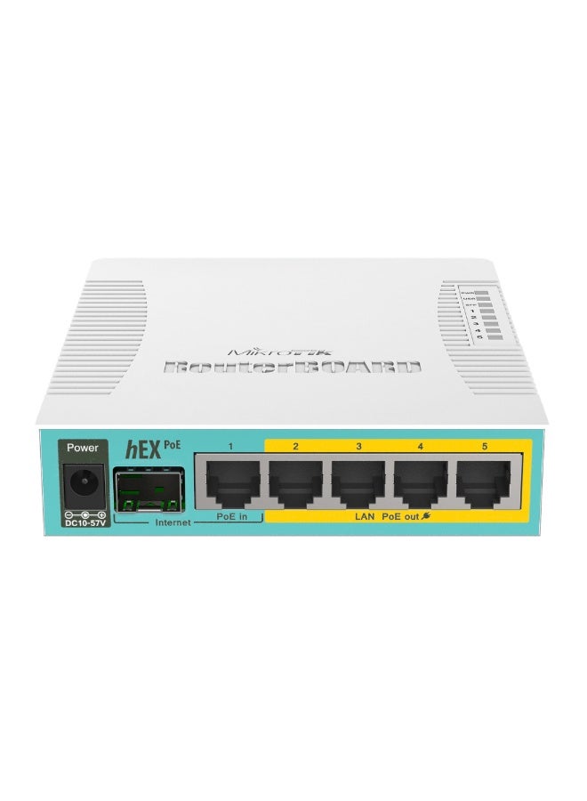 Mikro Tik MikroTik RB960PGS hEX PoE Gigabit Ethernet Router with PoE Out, 5-Port, SFP Slot - Image 1