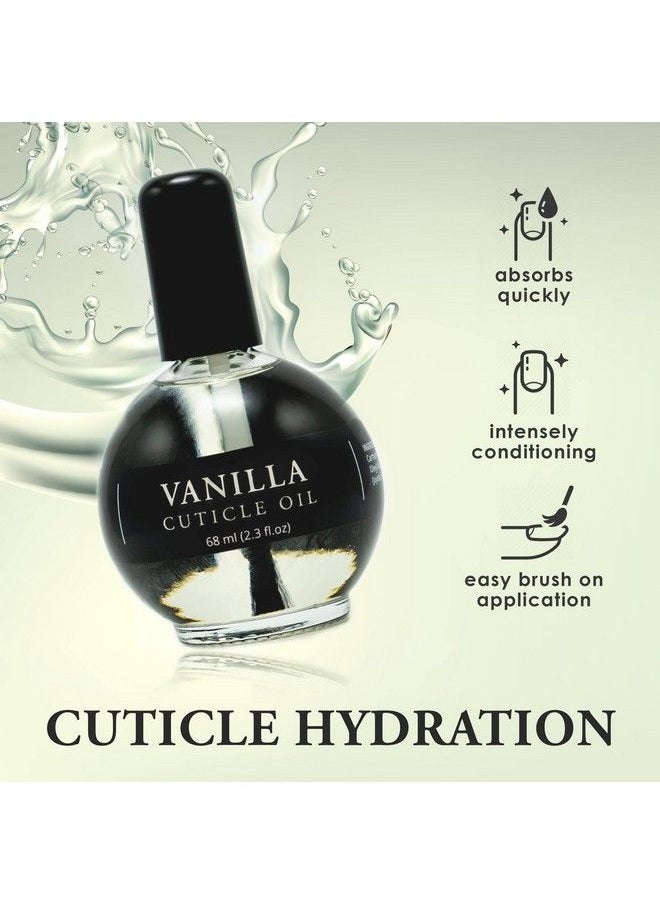 ELLIE CHASE - Moisturizing Cuticle & Nail Care Oil 2.3 Fl Oz Vanilla Scented Infused With Jojoba Oil Aloe Vitamin E Nail & Cuticle Hydration Repair Moisturizer Strengthener Growth - Image 1