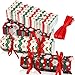 Xinnun 50 Packs Christmas Cracker Kit No Snap Xmas Party Table Favors Snowflake Reindeer DIY Christmas Party Cracker Candy Boxes for Holiday Dinner Decoration Gift Ripple Style - Image 2