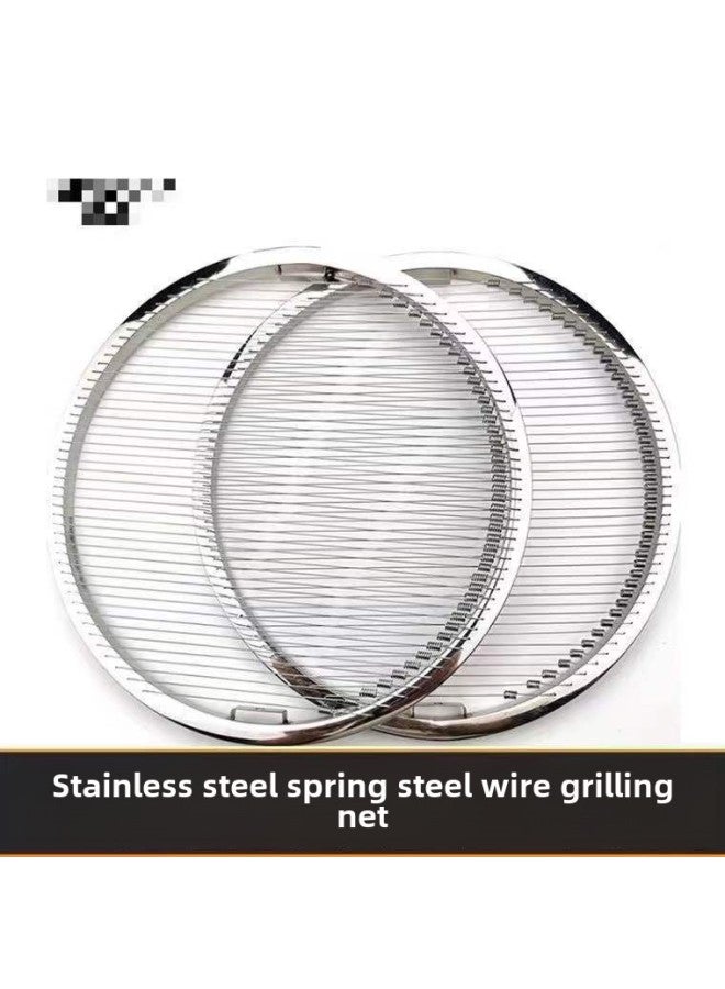 Korean-style Stainless Steel Barbecue Tray Maifan Stone Coated Non-stick Baking Tray Round Charcoal Grilled Barbecue Grill Grate For Commercial Use In Barbecue Shops-Specifications:330 Checkered Non-stick Plate - Image 5