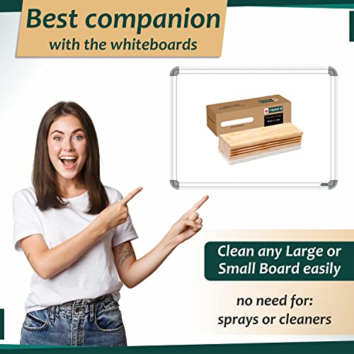 YAJNAS® Premium Non Magnetic Wooden White Board Duster | Black Board Wooden Duster Whiteboard Eraser for Erasing White Board Marker or Chalk Board Writing (Pack of 3) - Image 5