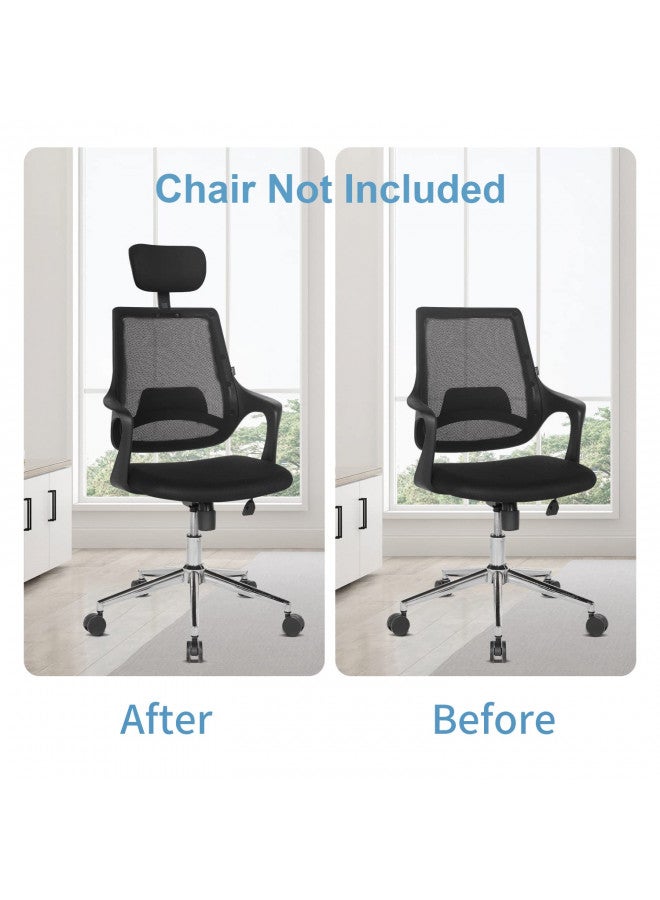 Ecosi Office Chair Headrest Attachment Universal, Head Support Cushion for Any Desk Chair, Elastic Sponge Head Pillow for Ergonomic Executive Chair, Adjustable Height & Angle Upholstered, Chair Not Included - Image 5