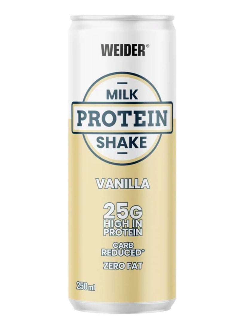 Weider Milk Protein Shake Vanilla 25g Protein | Ready to Drink High Protein Milk Shake | Made in Germany | Pack of 12 - Image 2