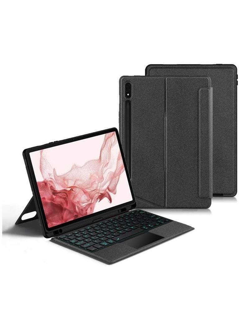 General Compatible with Samsung Galaxy Tab S9 11 Inch 2023 Keyboard Case Backlit Touch Split Bluetooth Keyboard Case  - Image 1
