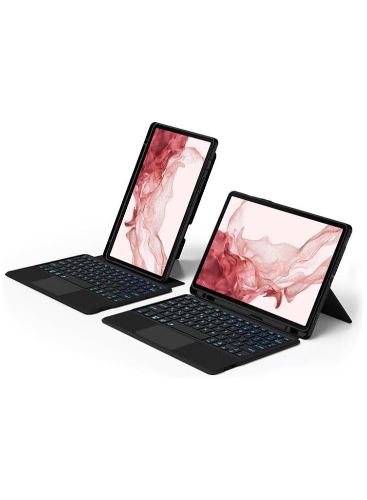 General Compatible with Samsung Galaxy Tab S9 11 Inch 2023 Keyboard Case Backlit Touch Split Bluetooth Keyboard Case  - Image 2