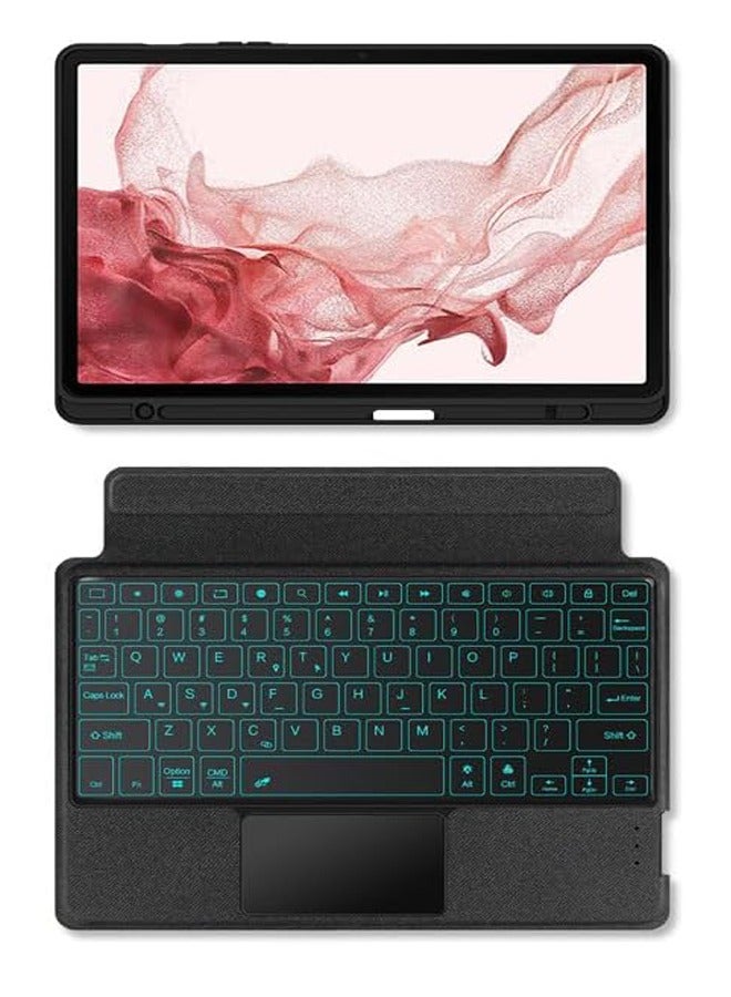 General Compatible with Samsung Galaxy Tab S9 11 Inch 2023 Keyboard Case Backlit Touch Split Bluetooth Keyboard Case  - Image 4