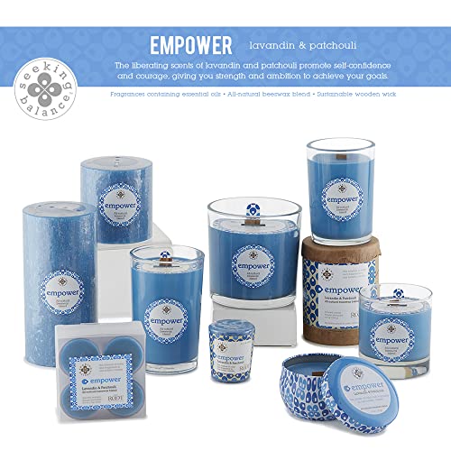 Root Candles Seeking Balance Wood Wick Spa Candle Aromatherapy Candles, 12-Ounce, Empower: Lavandin & Patchouli - Image 5