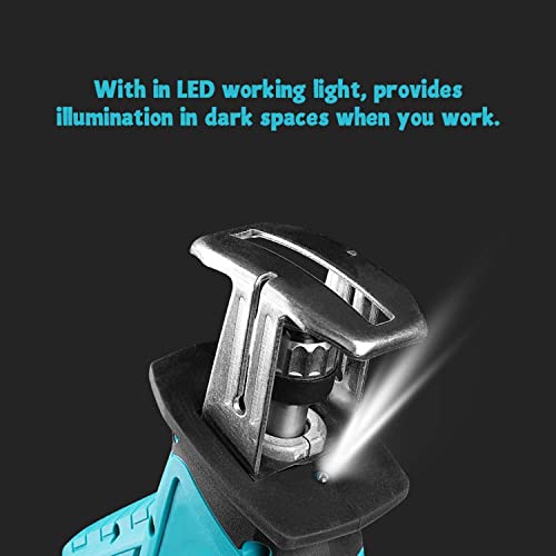Hetkrishi Professional Cordless Reciprocating Saw/Saber Saw with 21V Lithium Double Battery For Metal and Wood Working (3 Original Saber Saw Blades For Wood and Metal), Battery Powered - Image 4