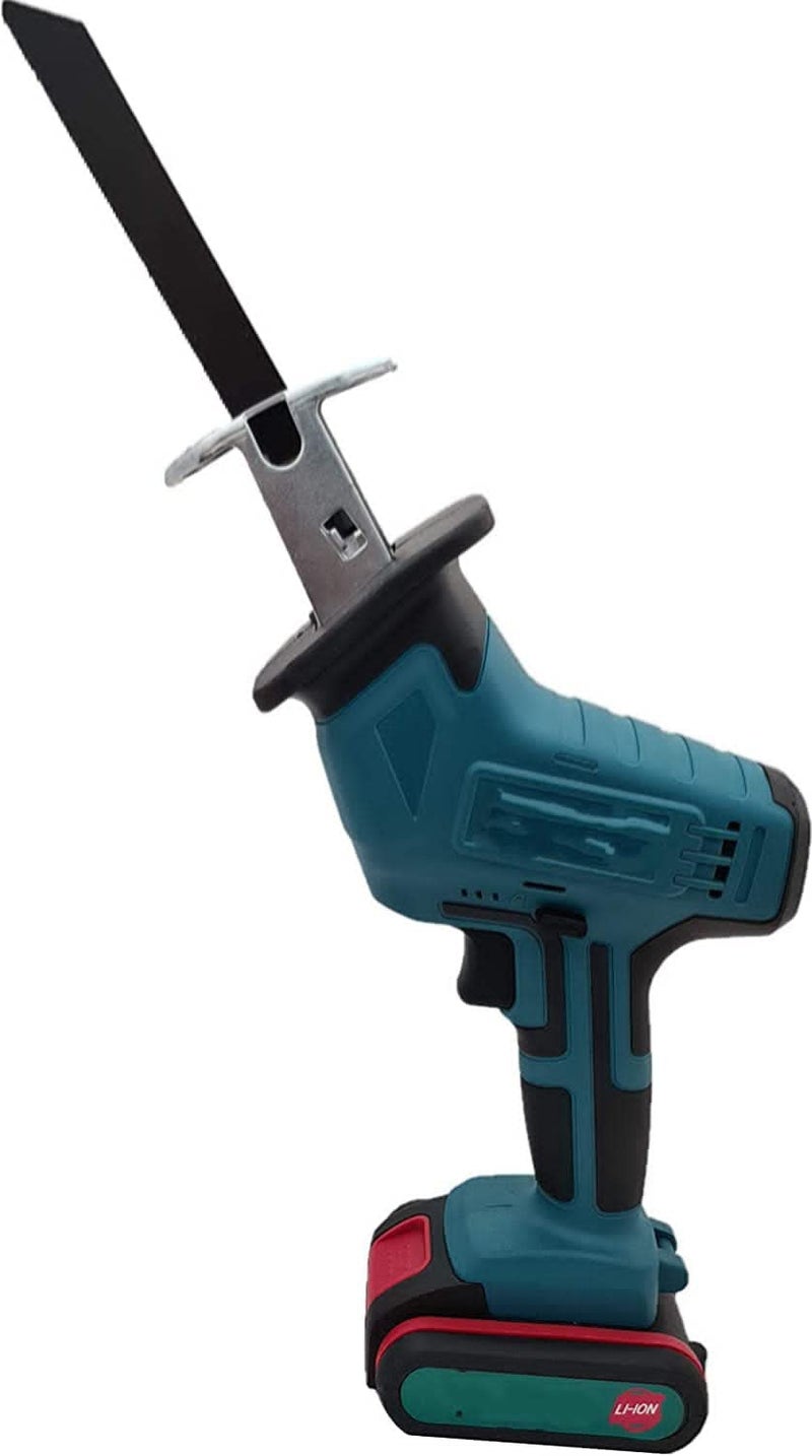 Hetkrishi Professional Cordless Reciprocating Saw/Saber Saw with 21V Lithium Double Battery For Metal and Wood Working (3 Original Saber Saw Blades For Wood and Metal), Battery Powered - Image 3