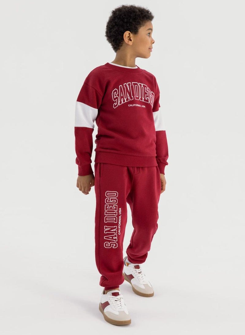 MINOTI Boys Kids Tracksuit with Print – 2 Piece Set  - Image 1