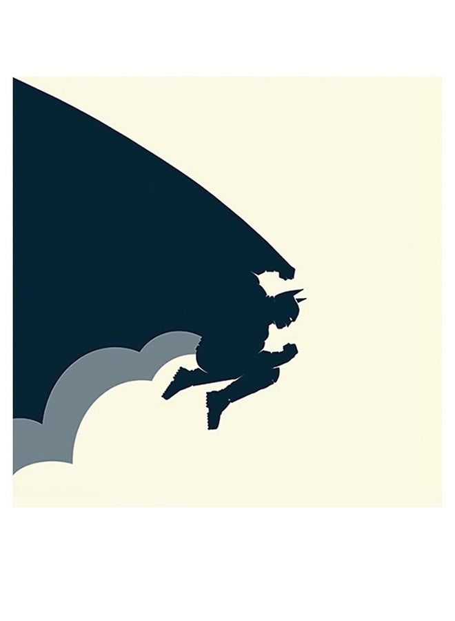 RYN Batman Themed Printed MDF Wall Art Beige/Blue/Gray 30x30cm - Image 1