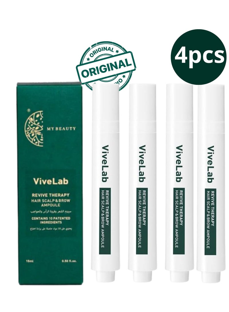 ViveLab [100% Original] Vivelab Revive Therapy Hair Scalp & Brow Ampoule 15ml (4PCS) - Image 1