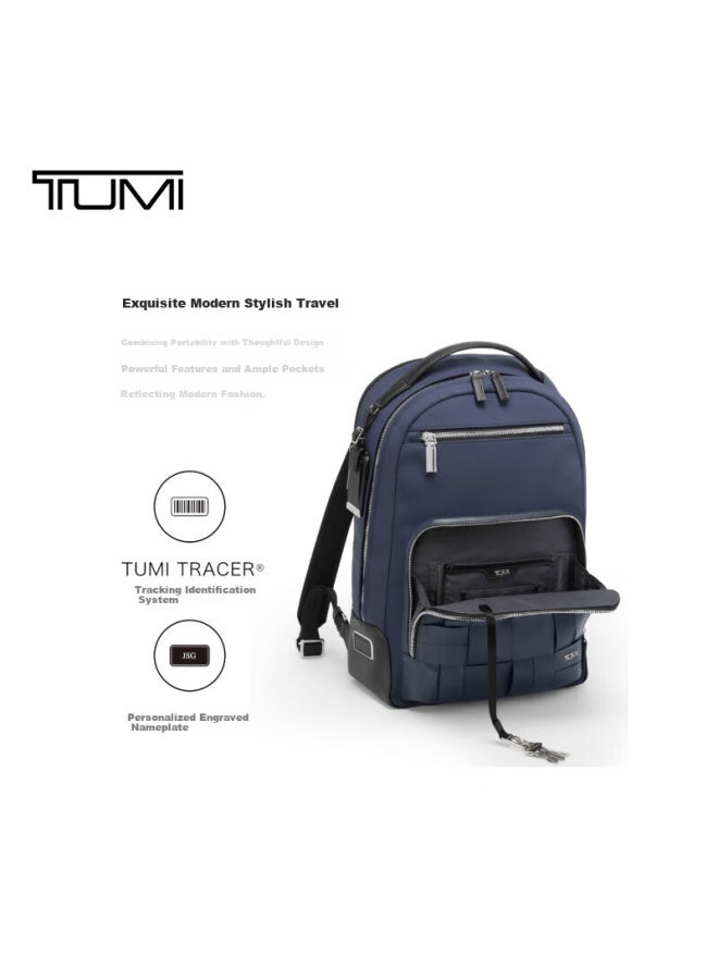 Tumi Harrison Men's Backpack Outdoor Travel Sports Casual Large Capacity Laptop Bag Blue Gift - Image 2