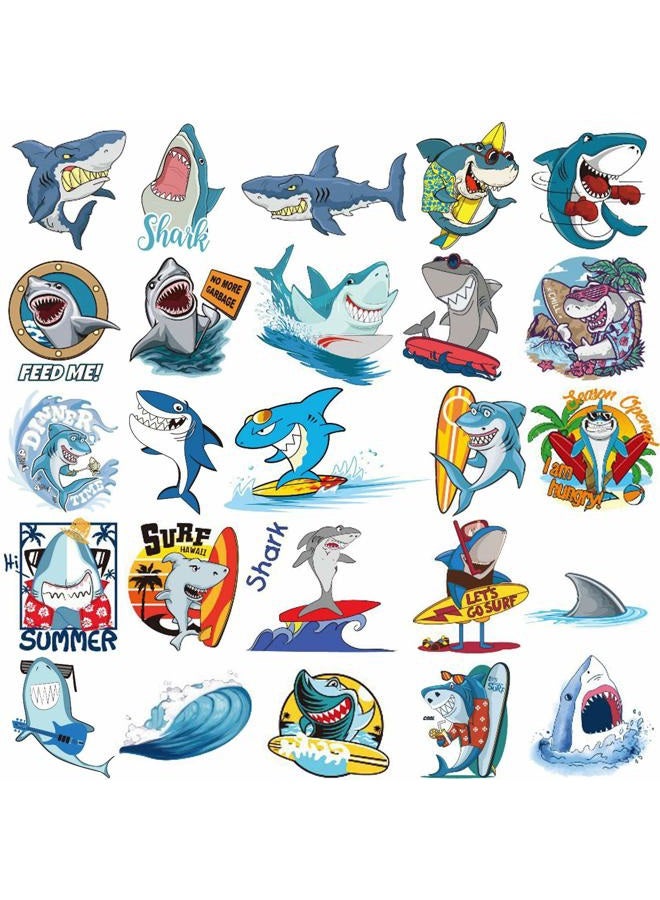 Ooopsiun Shark Temporary Tattoos for Boys - 12 Sheets Ocean Shark Birthday Party Decorations Supplies Favors for Boys Kids - Image 1