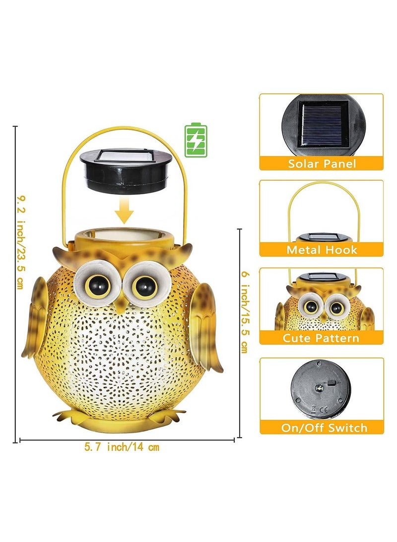 2 Pack Solar Lanterns Outdoor Waterproof  Hanging Led Lantern Decorative Metal Decorative Garden Lights Solar Outdoor Lights Decor - Image 5