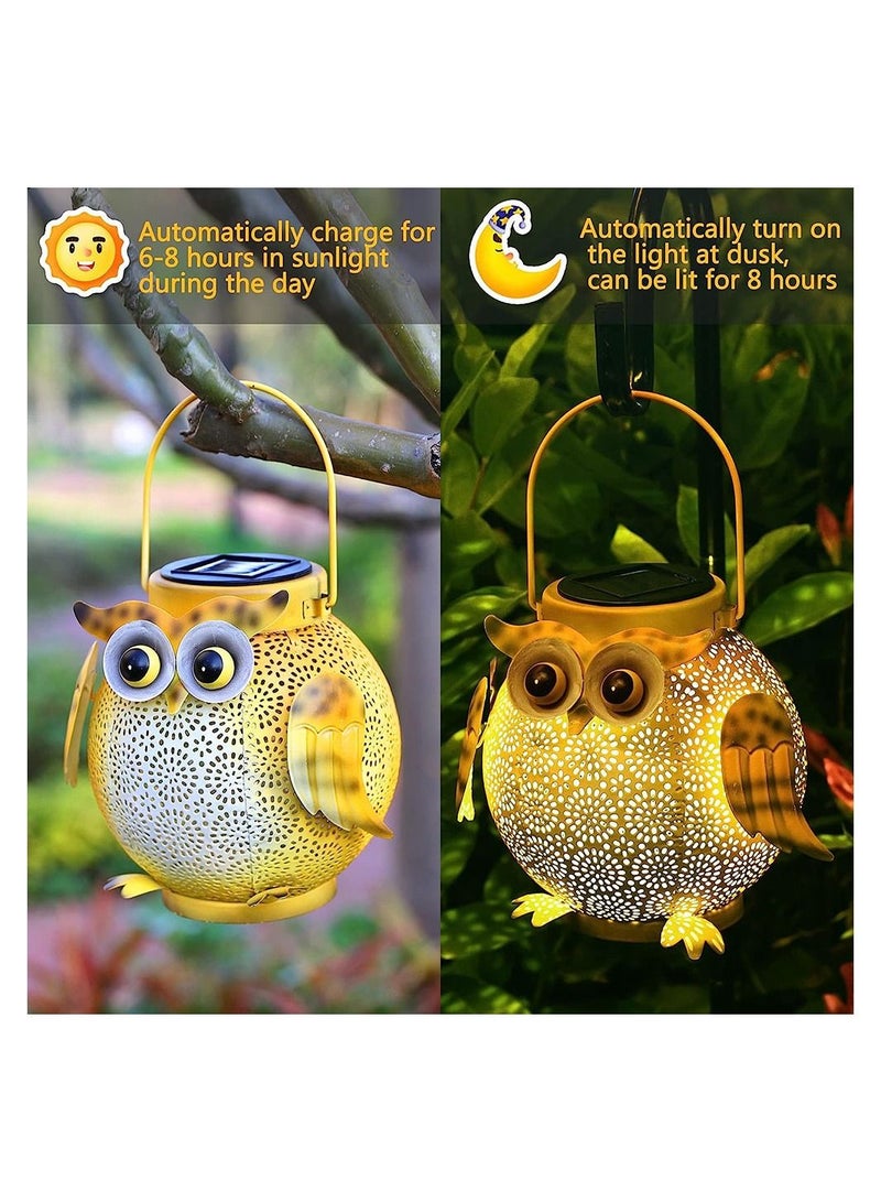 2 Pack Solar Lanterns Outdoor Waterproof  Hanging Led Lantern Decorative Metal Decorative Garden Lights Solar Outdoor Lights Decor - Image 2