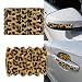 I3DIDEA 10PCS Bling Car Door Handle Protectors 4 Door Bowl Stickers 6 Handle Strips Crystal Rhinestone AntiScratch Car Accessories Sparkling Auto Decor Universal for SUV Sedan Truck Leopard Print - Image 2