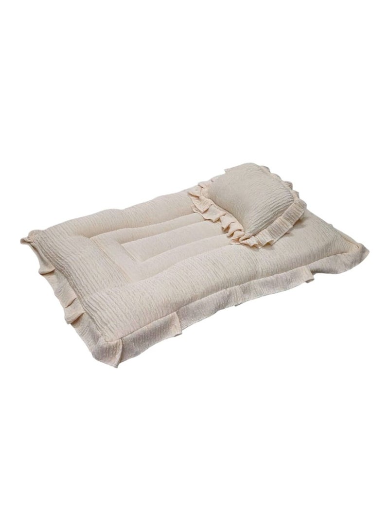 BABYCARA Baby Bed with Thick Mattress Pillow for Newborn Babies 80x55cm  - Image 1