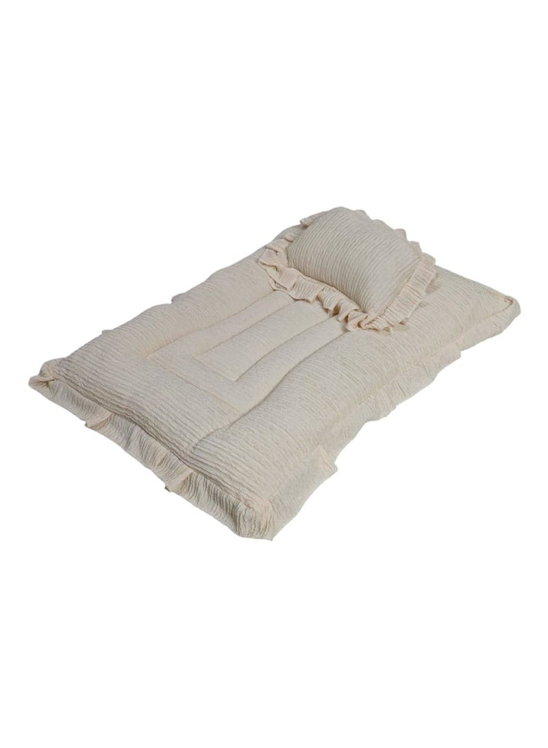 BABYCARA Baby Bed with Thick Mattress Pillow for Newborn Babies 80x55cm  - Image 2