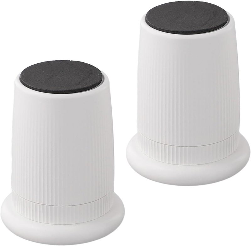 Adjustable Bed Risers 76-125mm, Anti-Slip Furniture Lifts for Sofa Table Chair Leg Extenders, ABS Height Raiser Pads with Stable Base, Black, 2 Pack(White) - Image 4