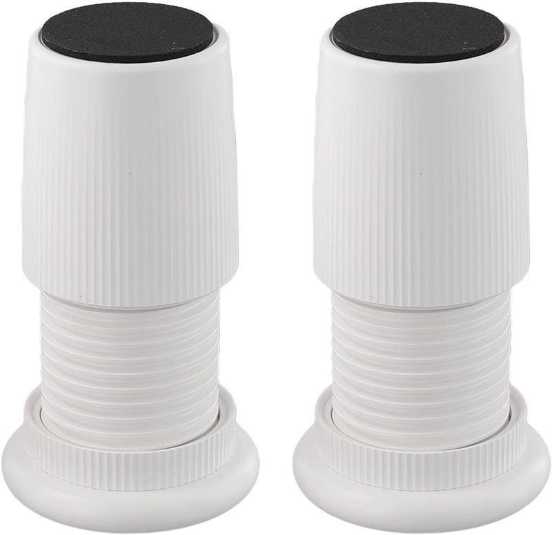 Adjustable Bed Risers 76-125mm, Anti-Slip Furniture Lifts for Sofa Table Chair Leg Extenders, ABS Height Raiser Pads with Stable Base, Black, 2 Pack(White) - Image 3