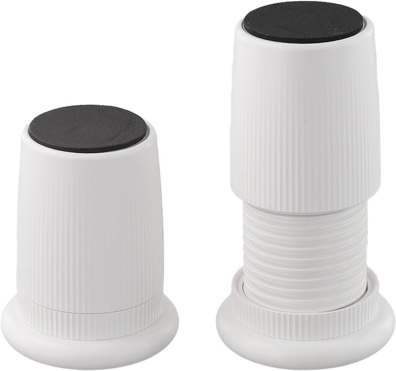 Adjustable Bed Risers 76-125mm, Anti-Slip Furniture Lifts for Sofa Table Chair Leg Extenders, ABS Height Raiser Pads with Stable Base, Black, 2 Pack(White) - Image 2